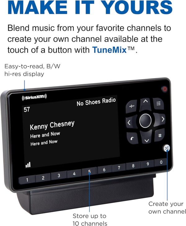 SiriusXM SXEZR1V1 Onyx EZR Satellite Radio with Vehicle Kit - Image 4