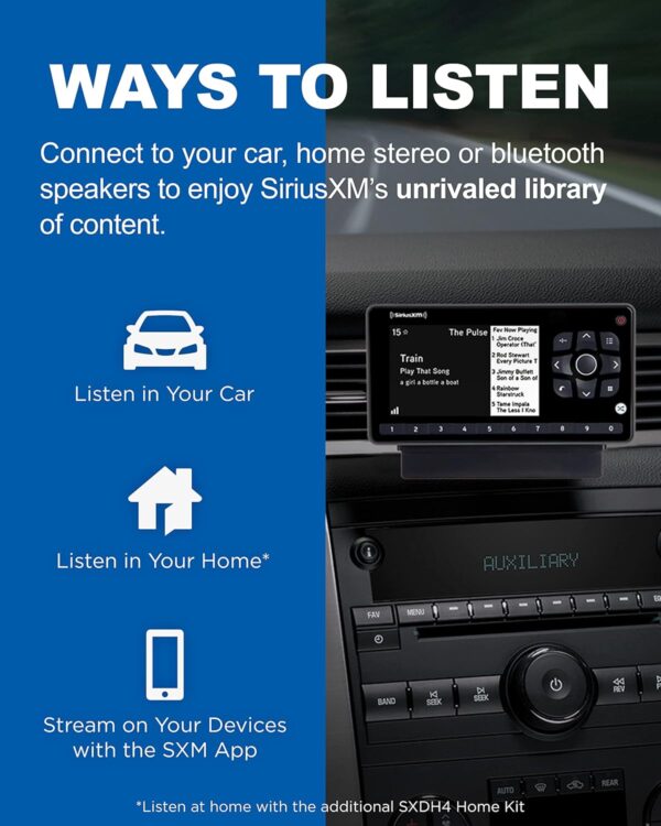 SiriusXM SXEZR1V1 Onyx EZR Satellite Radio with Vehicle Kit - Image 3